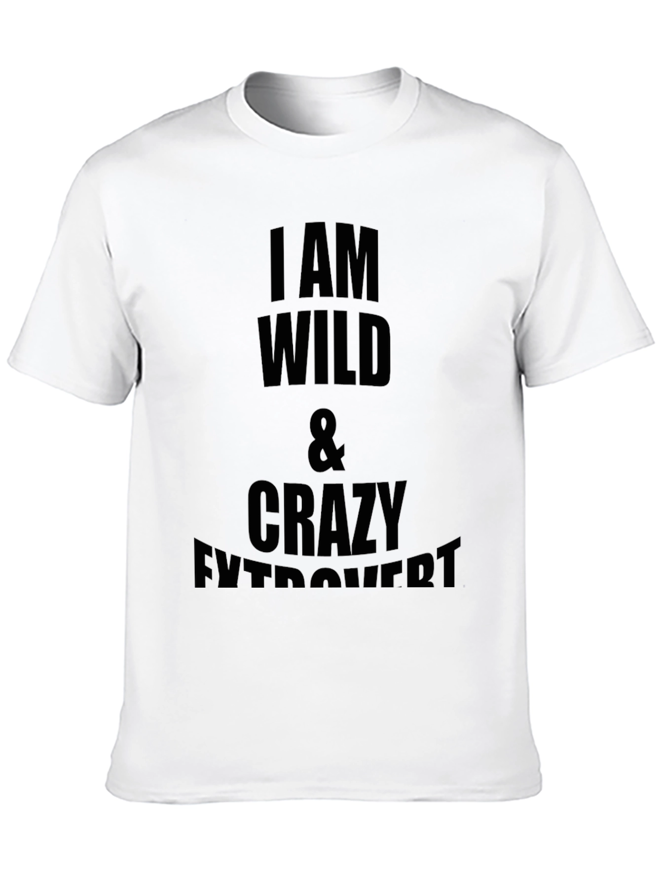 Wild & Crazy Introvert Mens Black T-Shirt