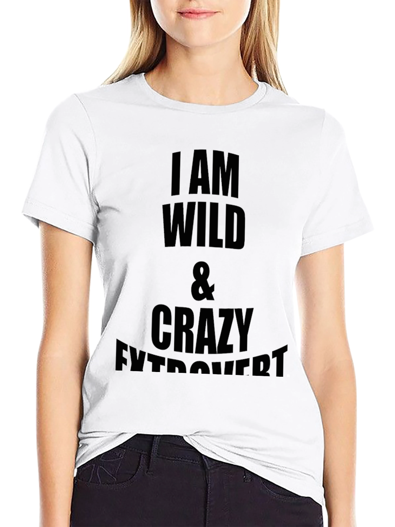 Wild & Crazy Introvert Mens Black T-Shirt