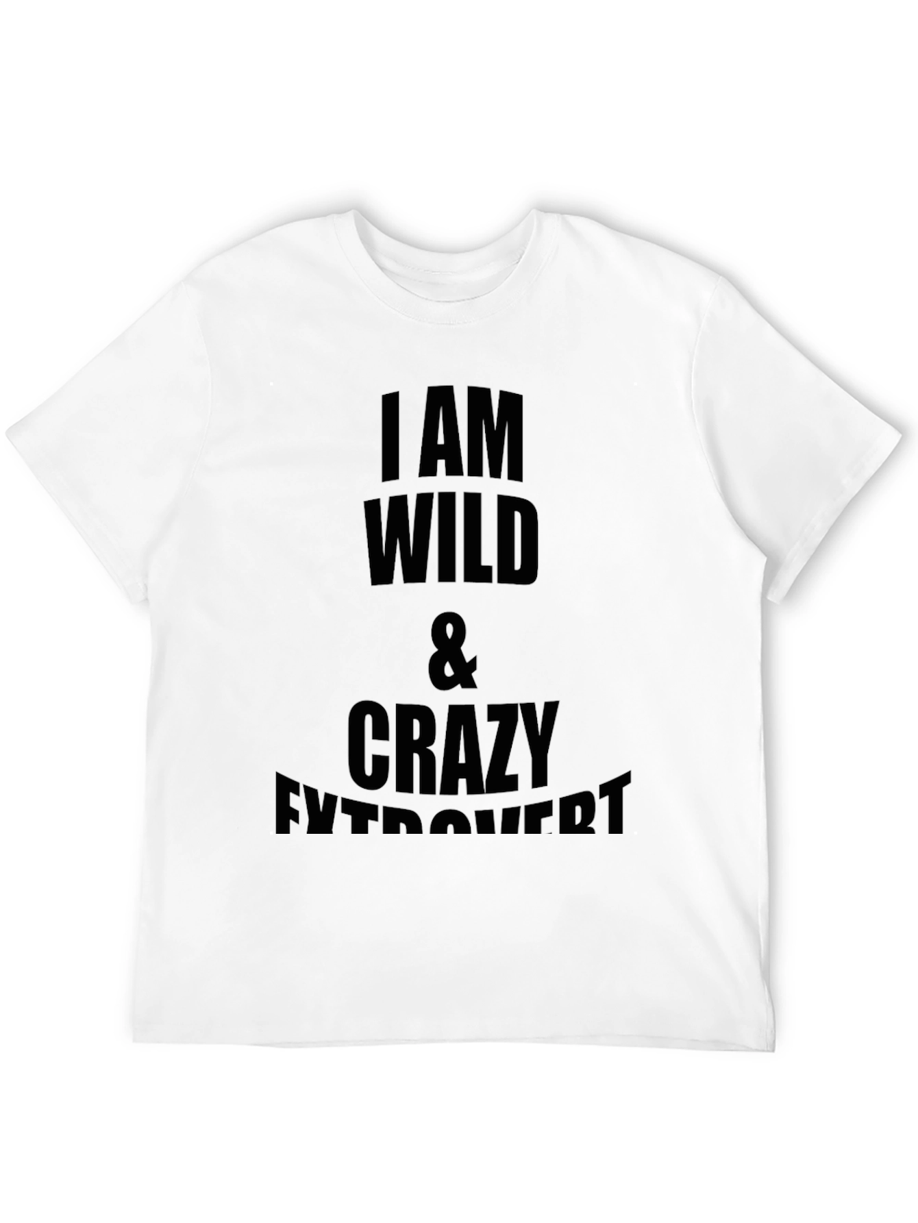 Wild & Crazy Introvert Mens Black T-Shirt