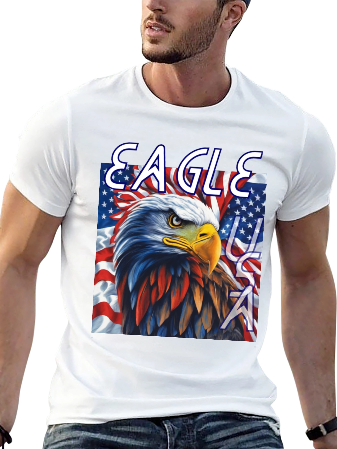American Eagle USA Patriotic T-Shirt