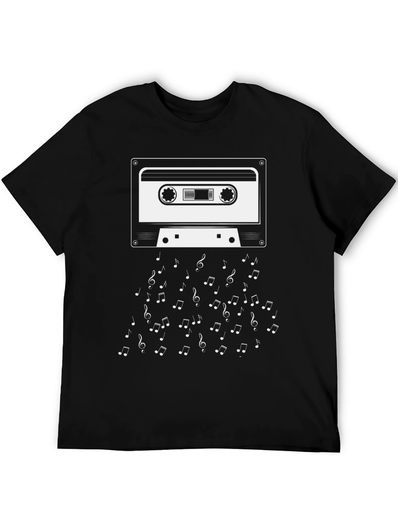 Retro Mixtape Music Notes Graphic T-Shirt