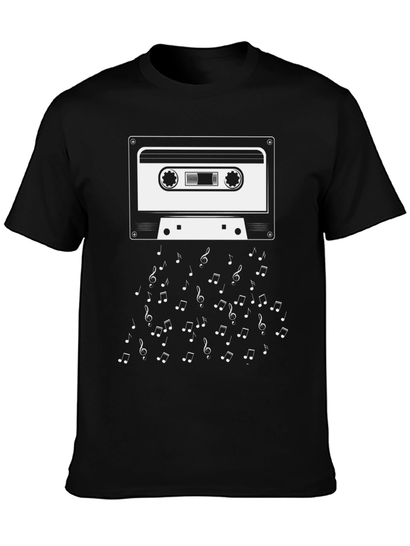 Retro Mixtape Music Notes Graphic T-Shirt