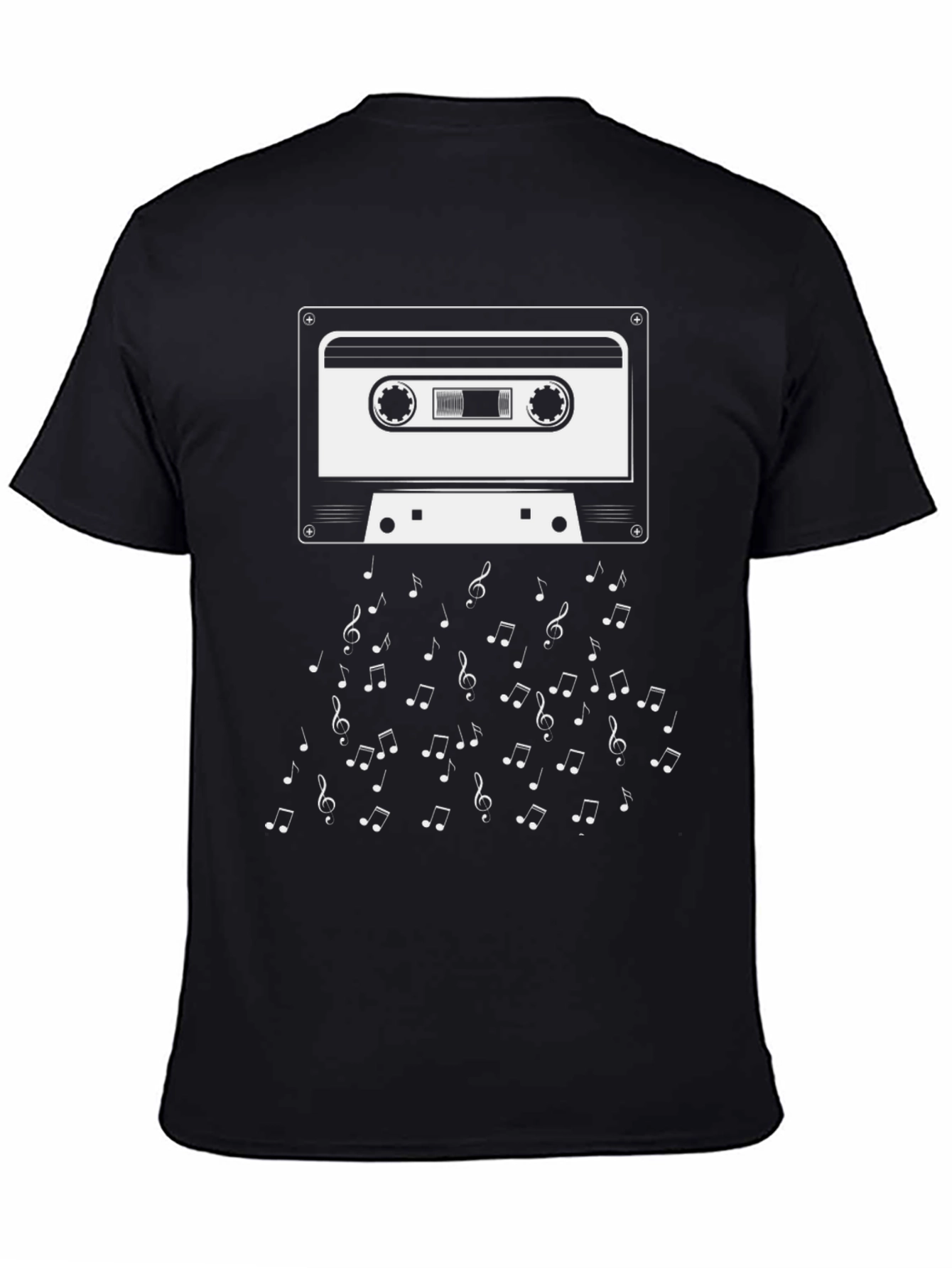 Retro Mixtape Music Notes Graphic T-Shirt
