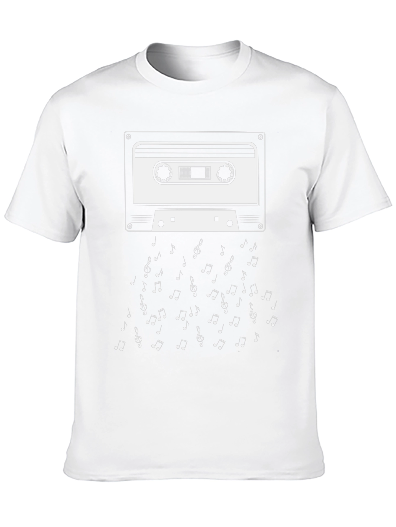 Retro Mixtape Music Notes Graphic T-Shirt