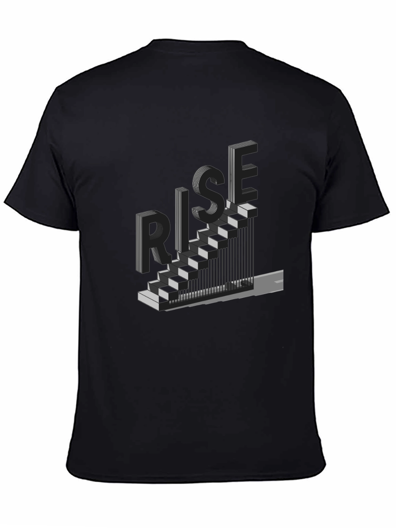 Rise Graphic Tee - Black Staircase Design