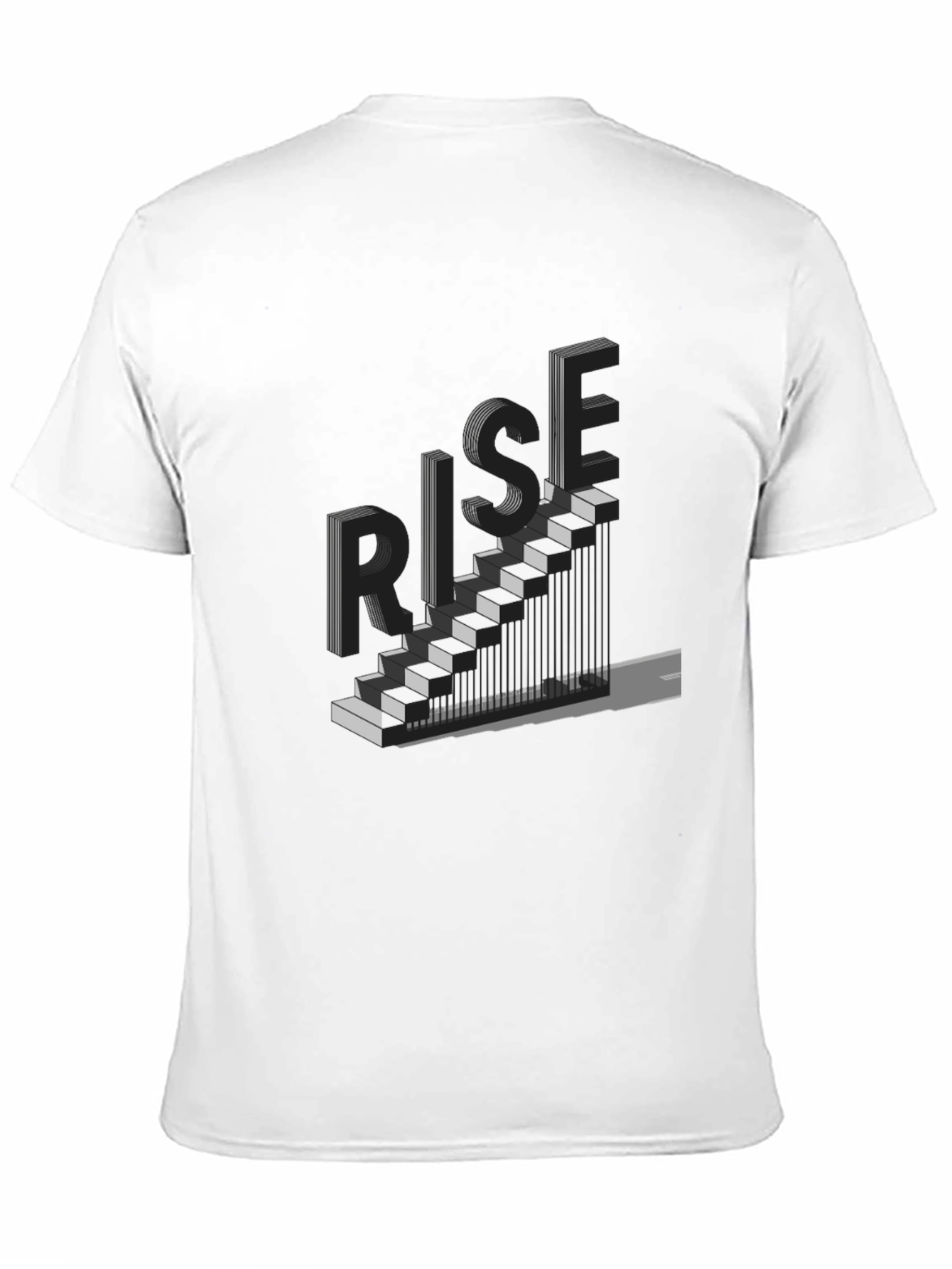 Rise Graphic Tee - Black Staircase Design