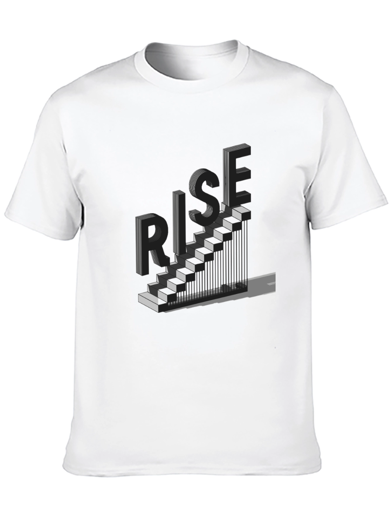 Rise Graphic Tee - Black Staircase Design