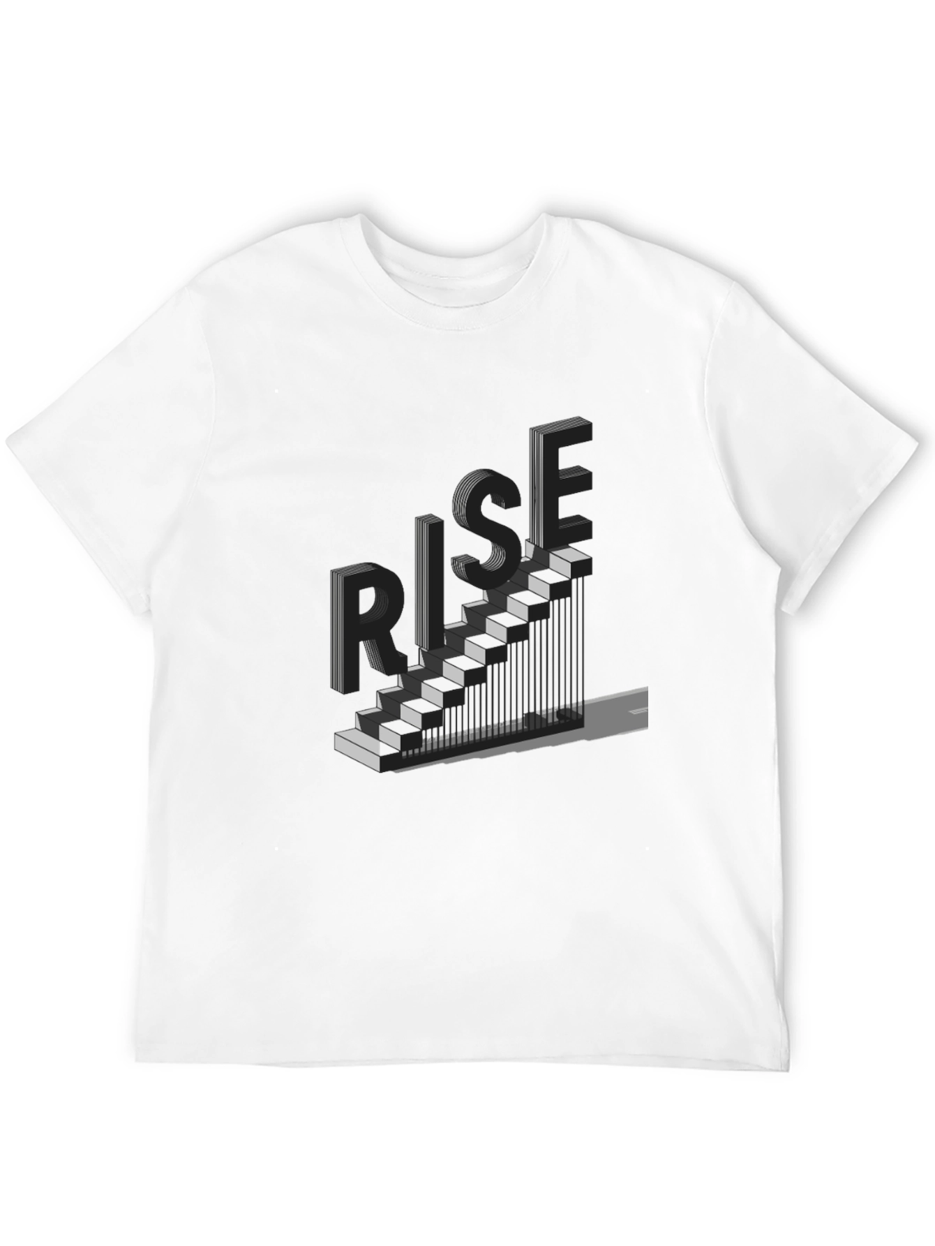 Rise Graphic Tee - Black Staircase Design