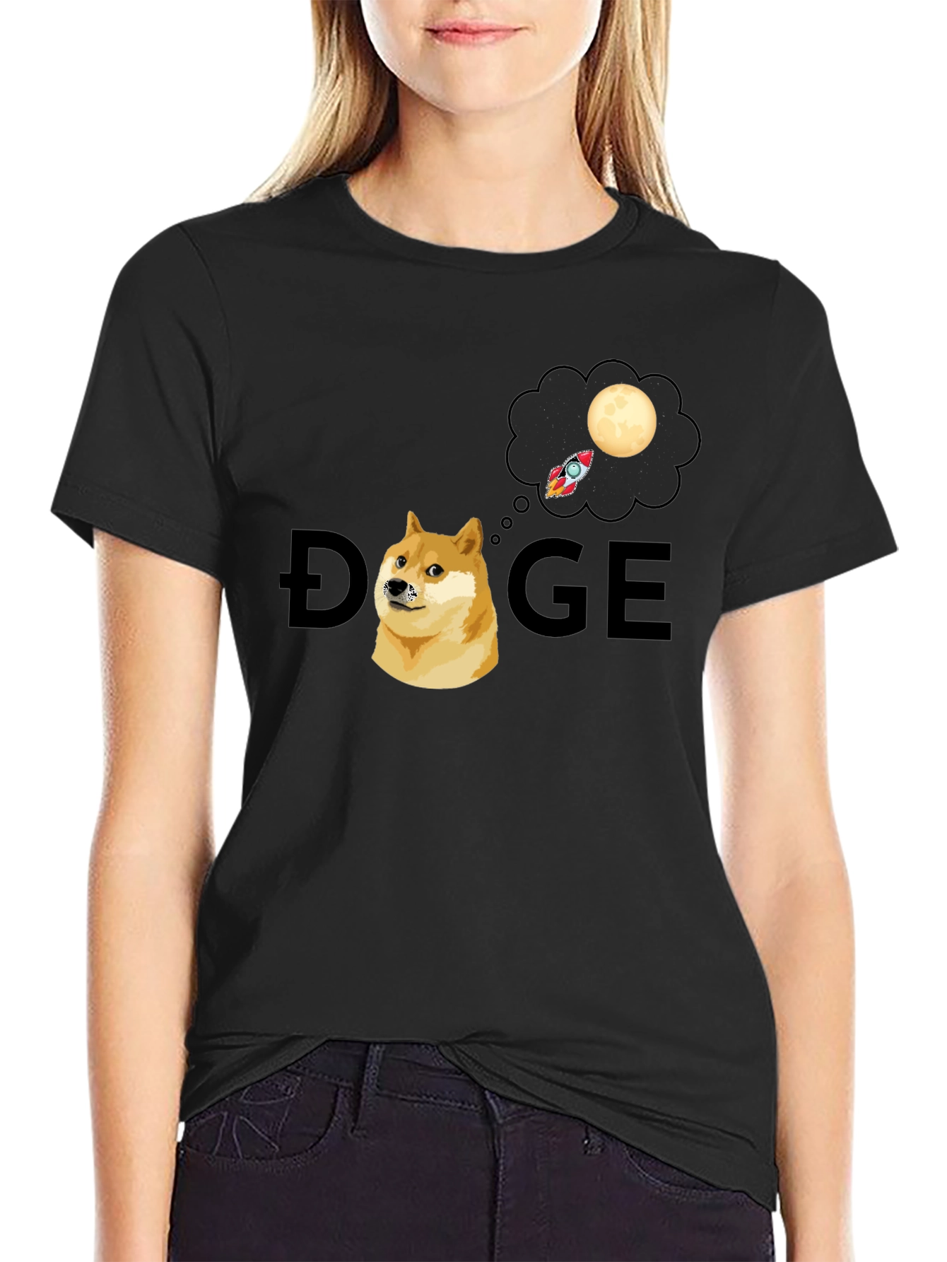 Doge To The Moon Graphic T-Shirt