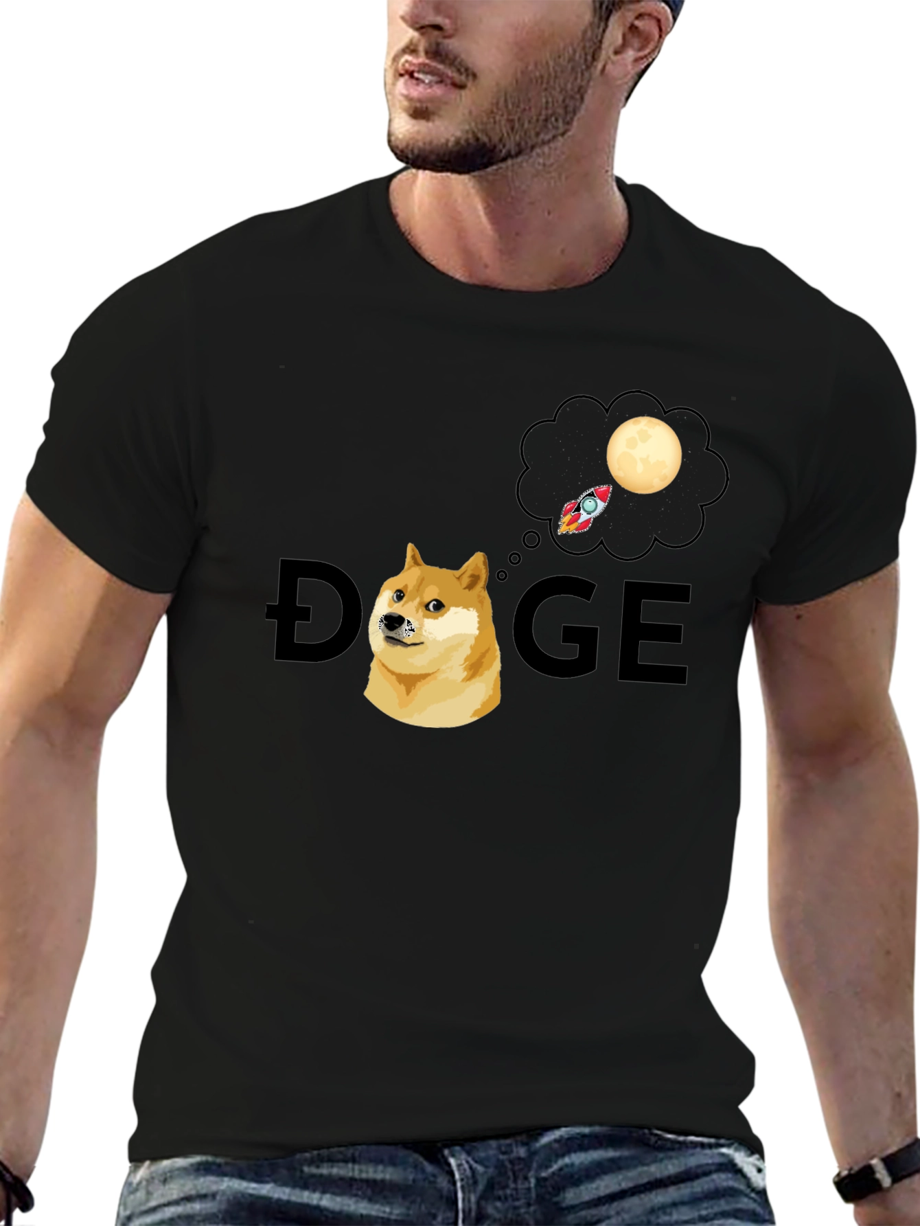Doge To The Moon Graphic T-Shirt