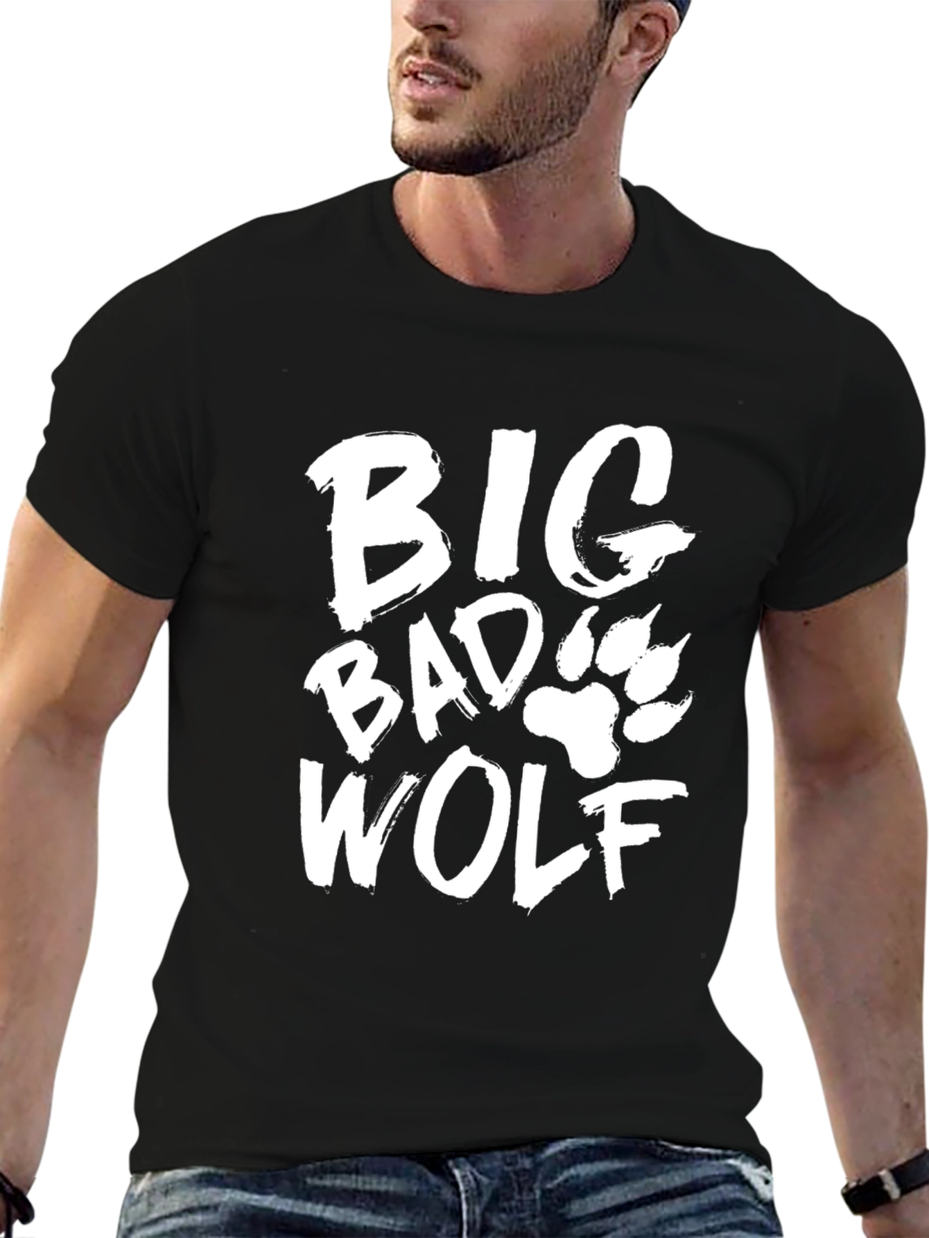 Big Bad Wolf Graphic Print T-Shirt