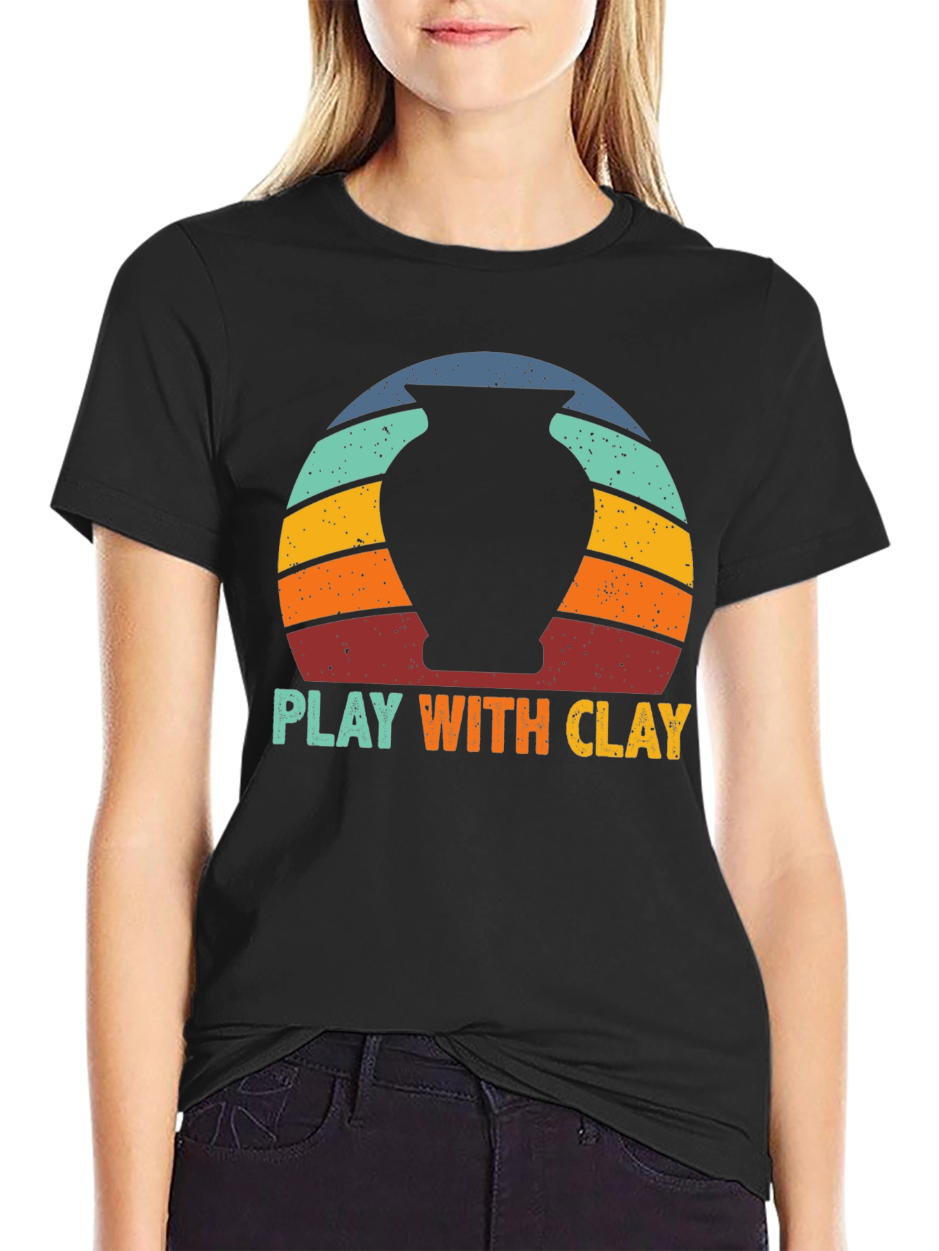 Play with Clay Retro Sunset Graphic Tee