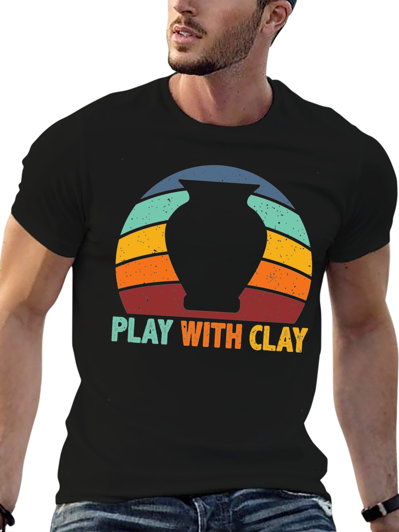 Play with Clay Retro Sunset Graphic Tee