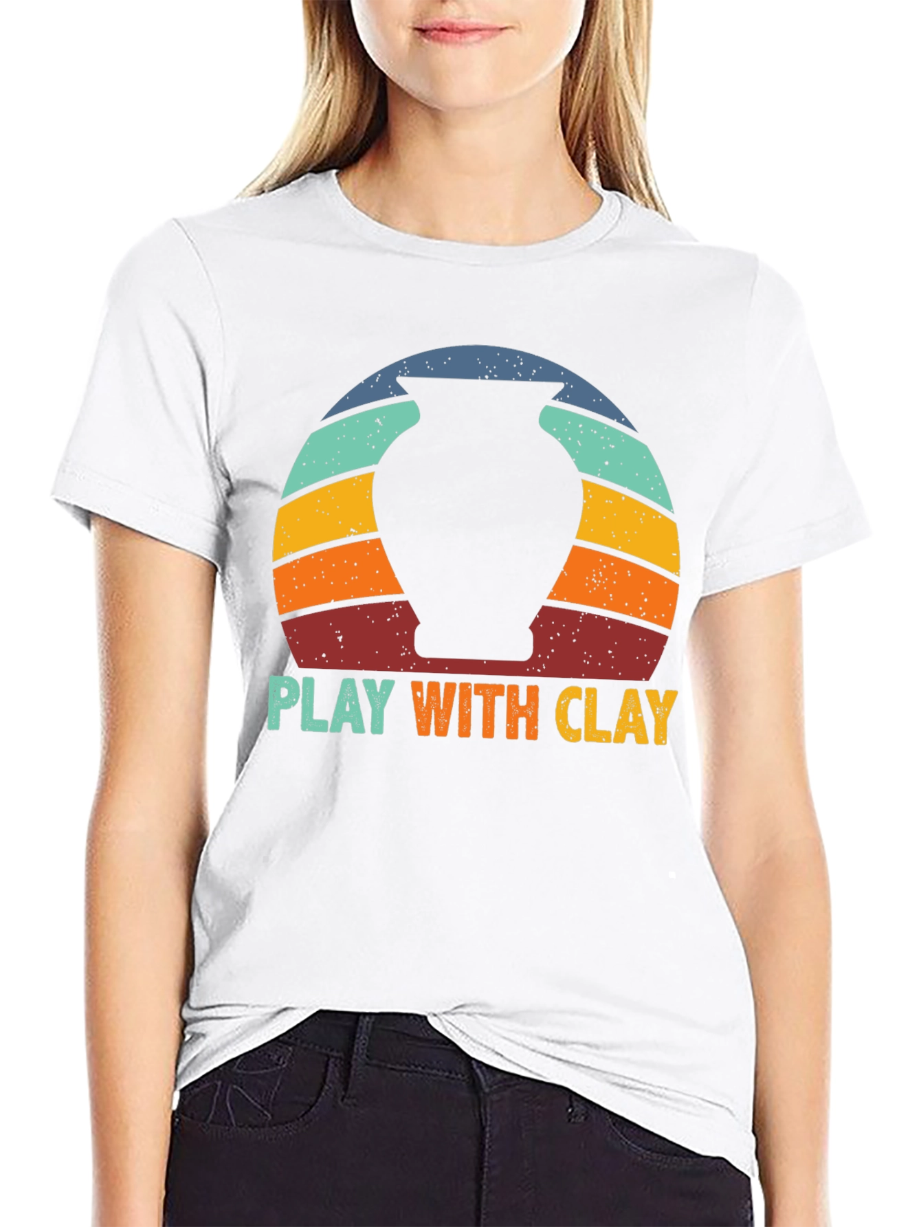 Play with Clay Retro Sunset Graphic Tee