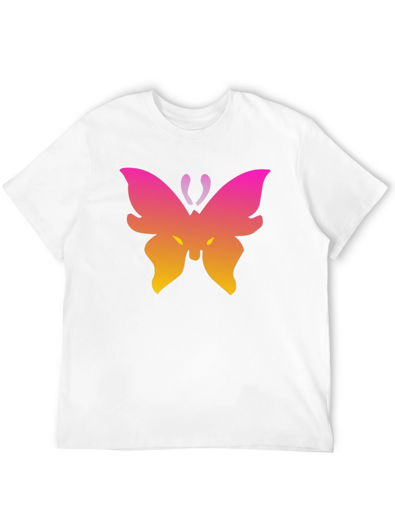 Gradient Butterfly Graphic Black T-Shirt