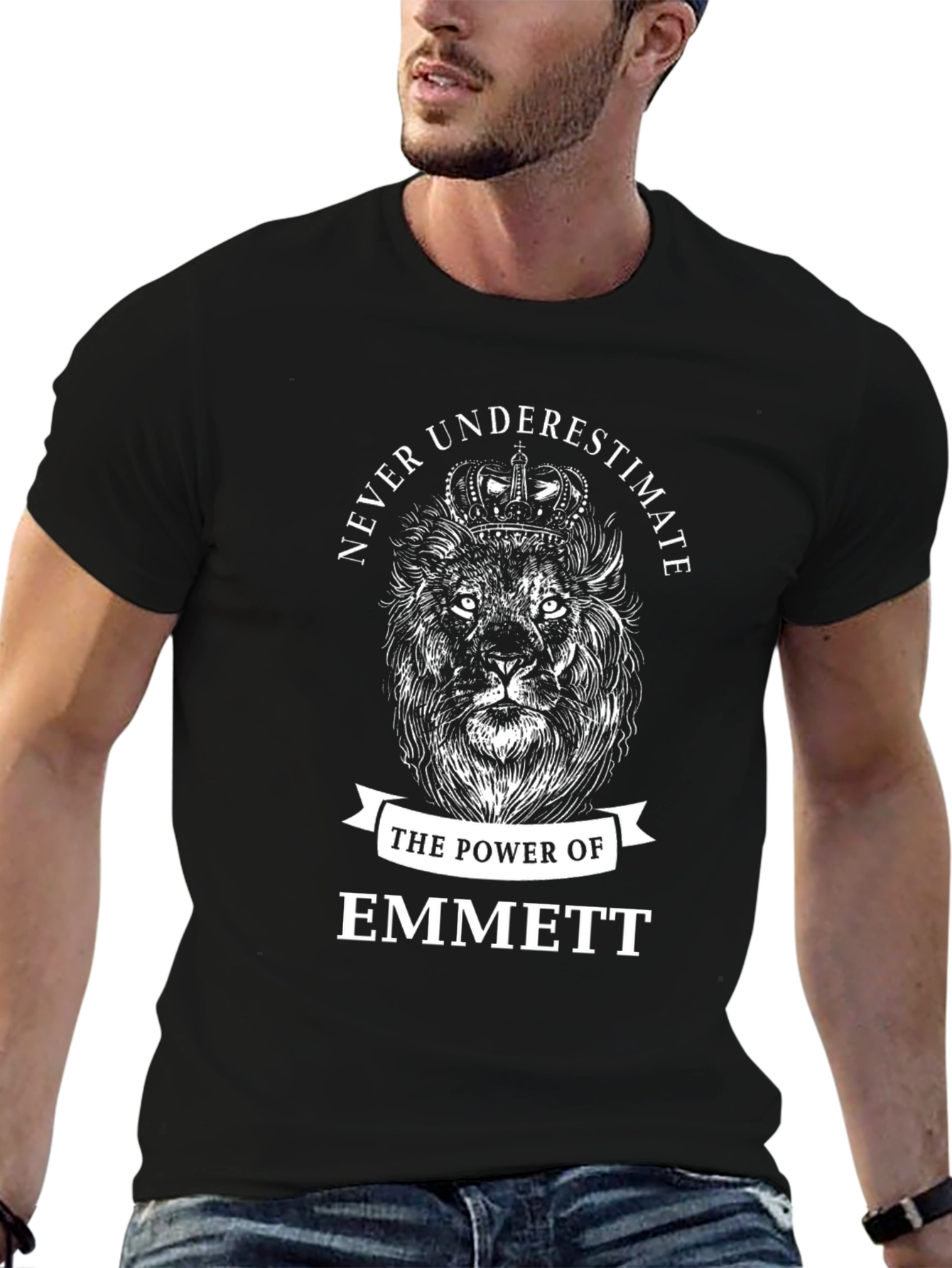 Emmett Power Lion Graphic Tee - Black
