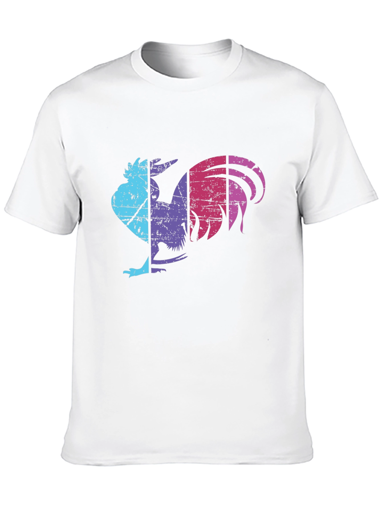 Retro Rooster Graphic Tee - Mens Black T-Shirt