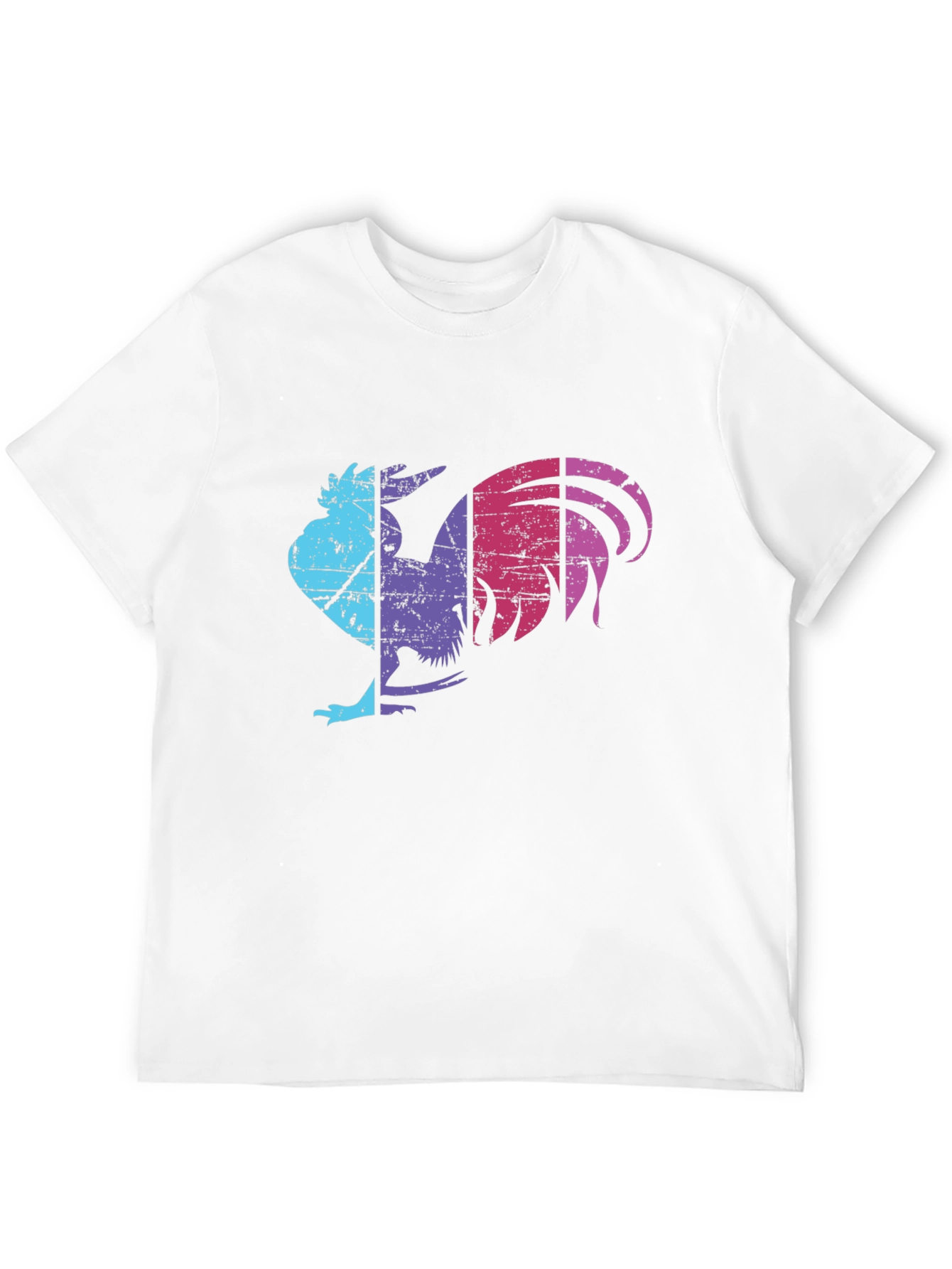 Retro Rooster Graphic Tee - Mens Black T-Shirt