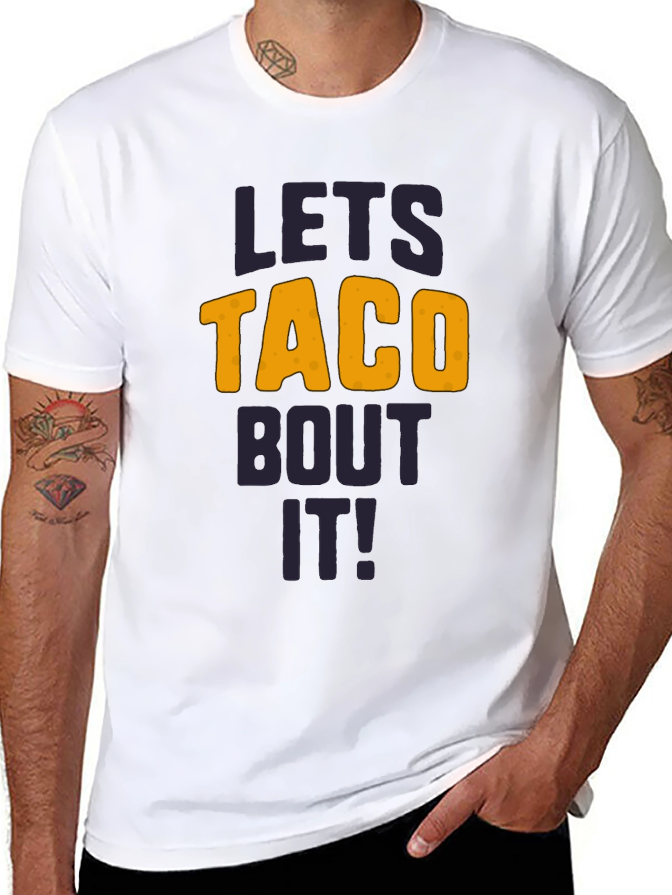 Lets Taco Bout It T-Shirt - Funny Graphic Tee