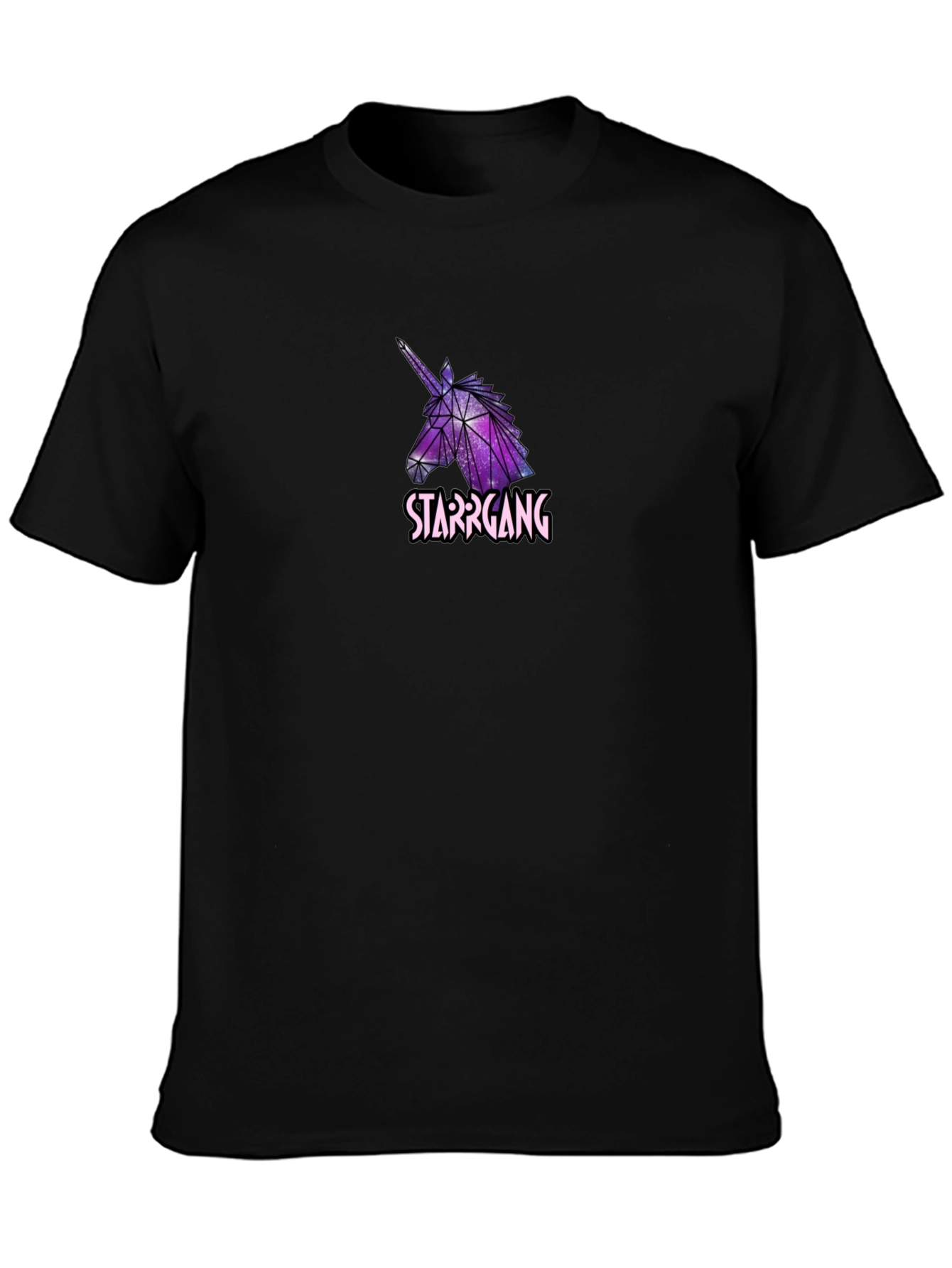 StarrGang Unicorn Graphic Black T-Shirt