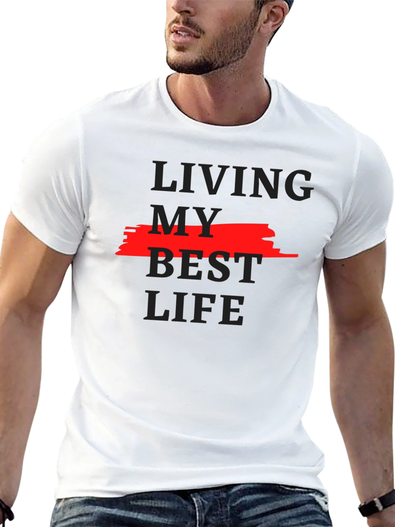 Living My Best Life Graphic Tee - Black