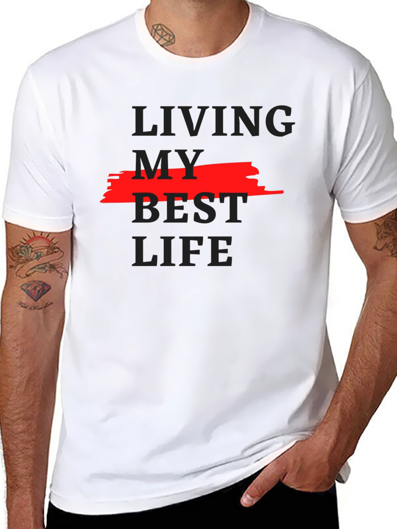 Living My Best Life Graphic Tee - Black