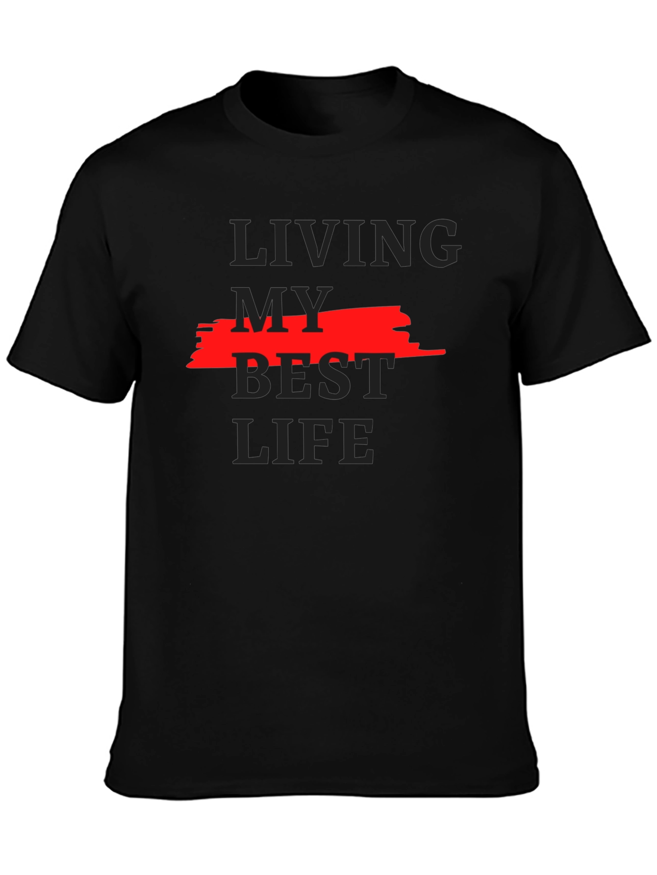 Living My Best Life Graphic Tee - Black