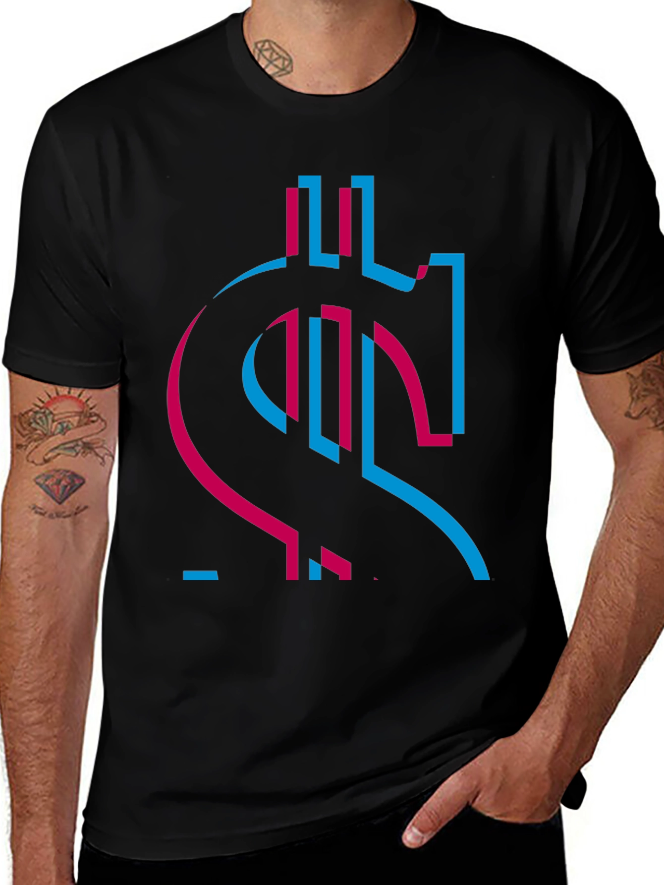 Dollar Sign Graphic T-Shirt - Stylish Design