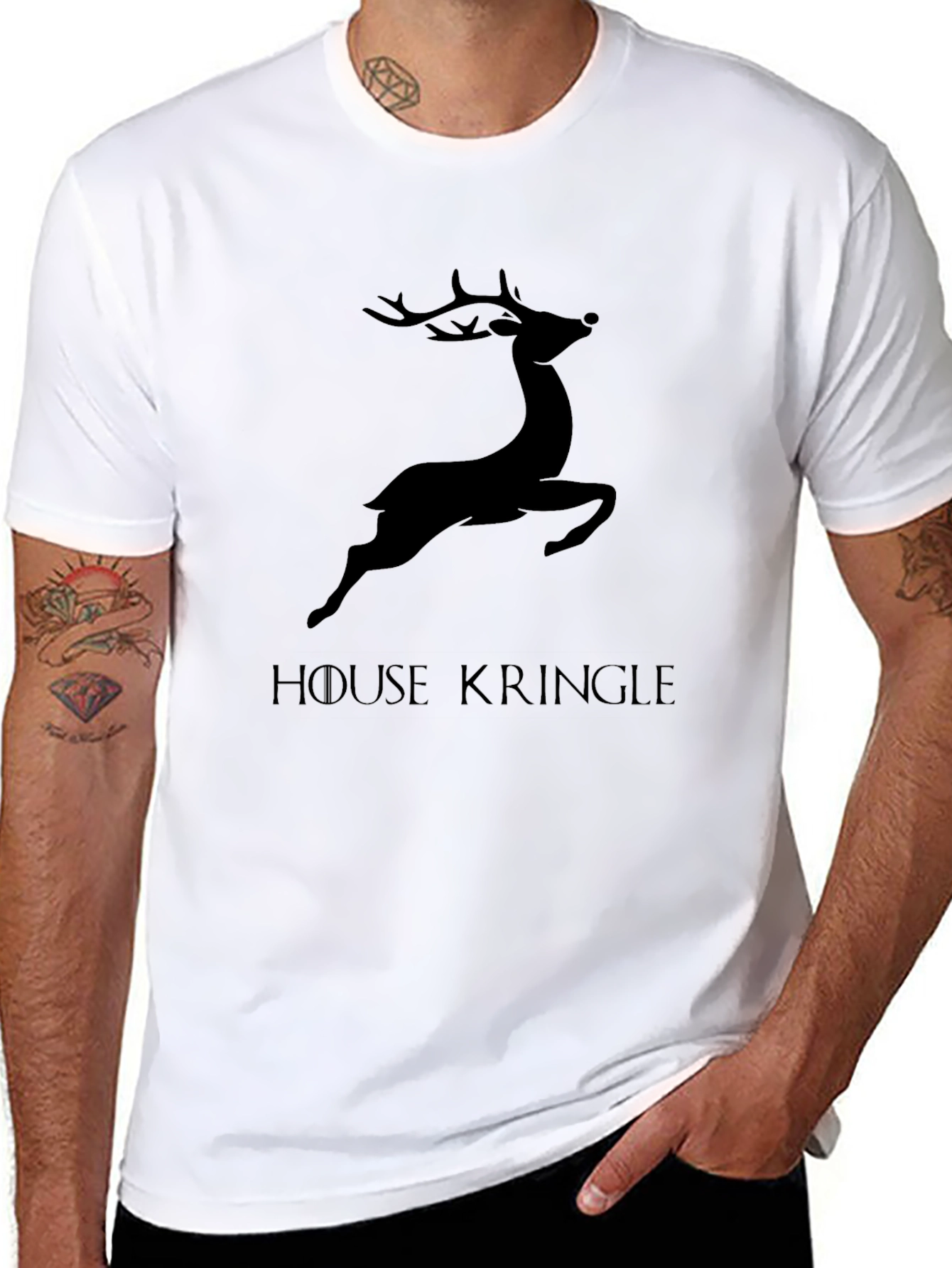 House Kringle Mens Graphic T-Shirt - Black
