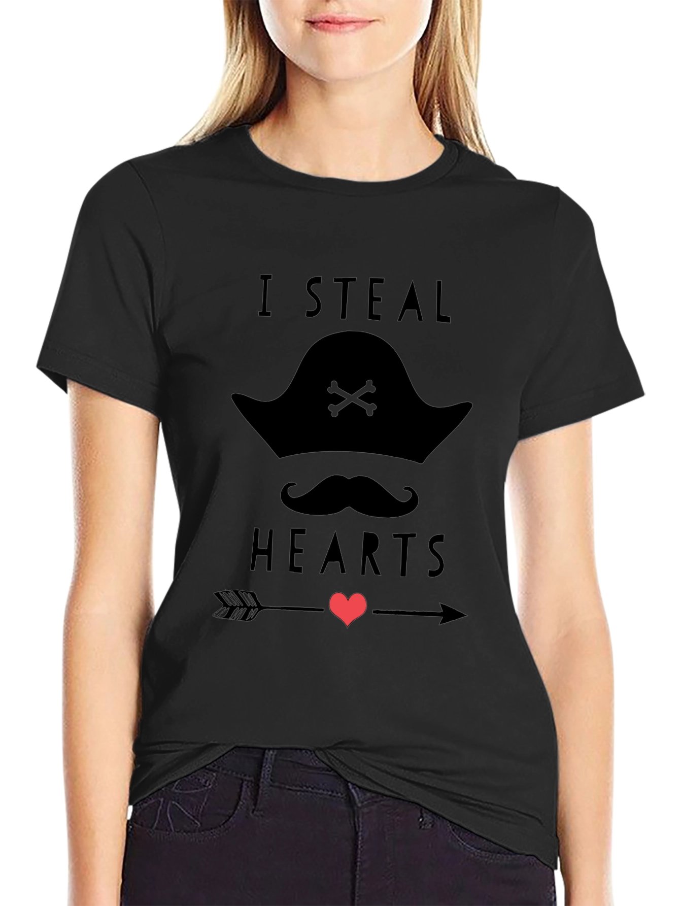 I Steal Hearts Pirate Graphic T-Shirt