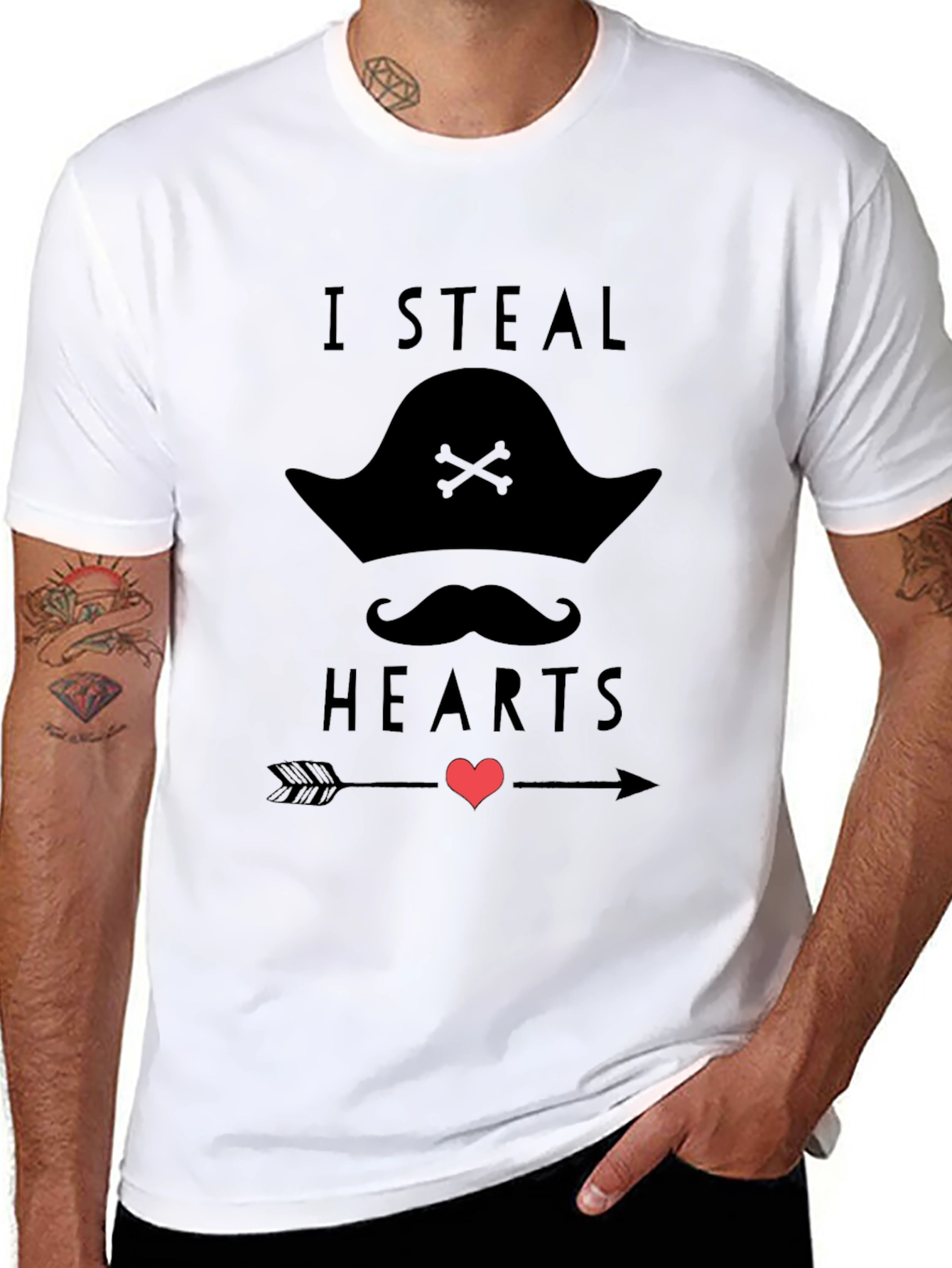 I Steal Hearts Pirate Graphic T-Shirt