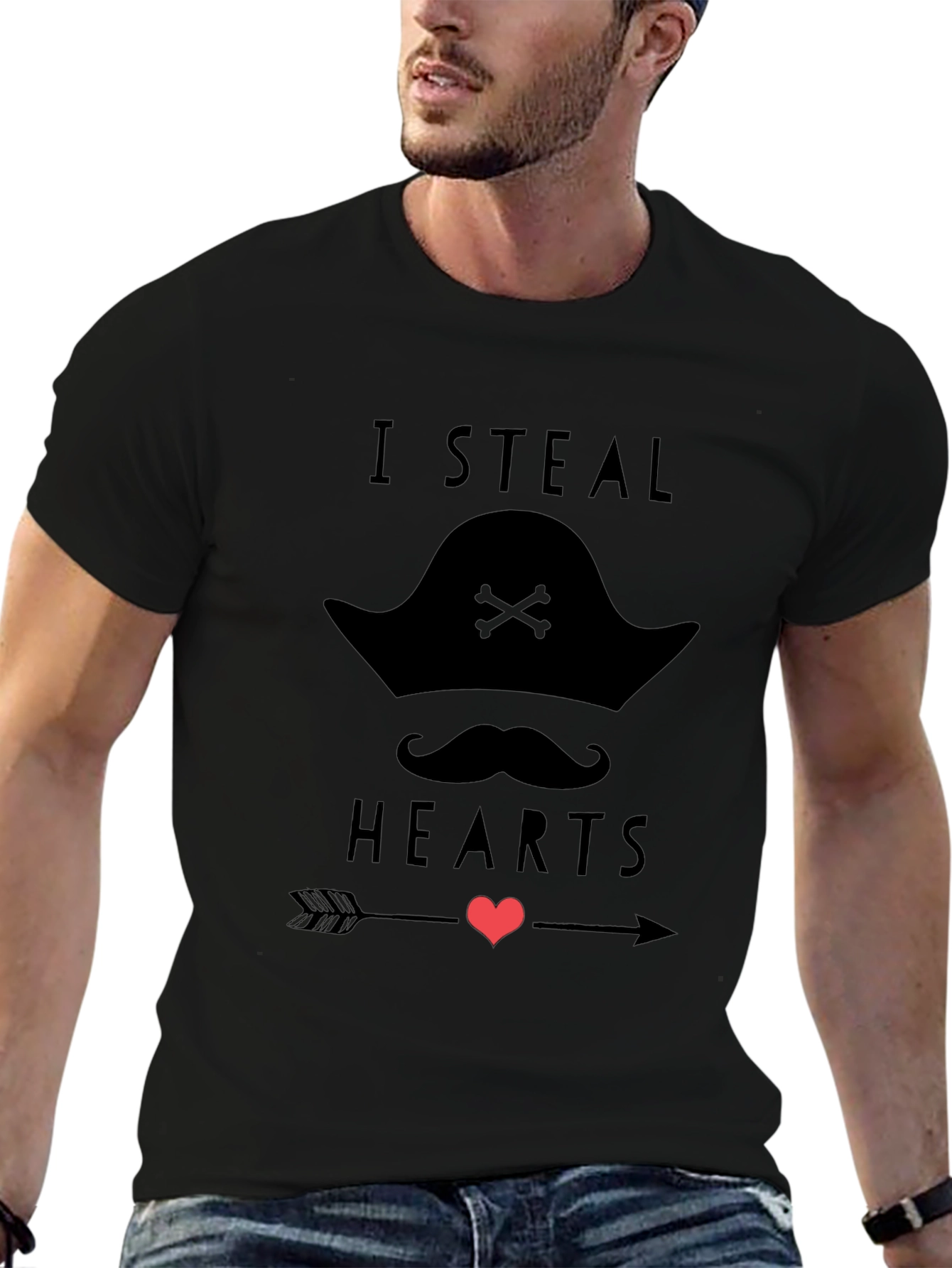 I Steal Hearts Pirate Graphic T-Shirt
