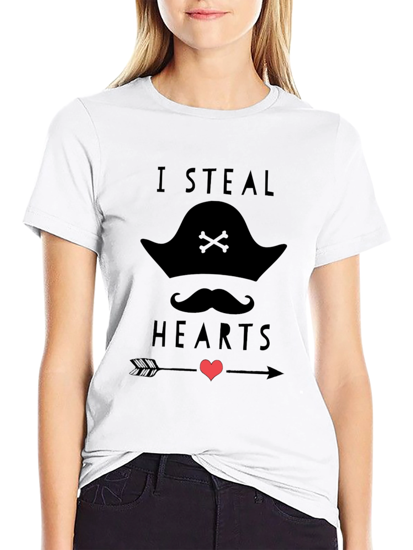 I Steal Hearts Pirate Graphic T-Shirt