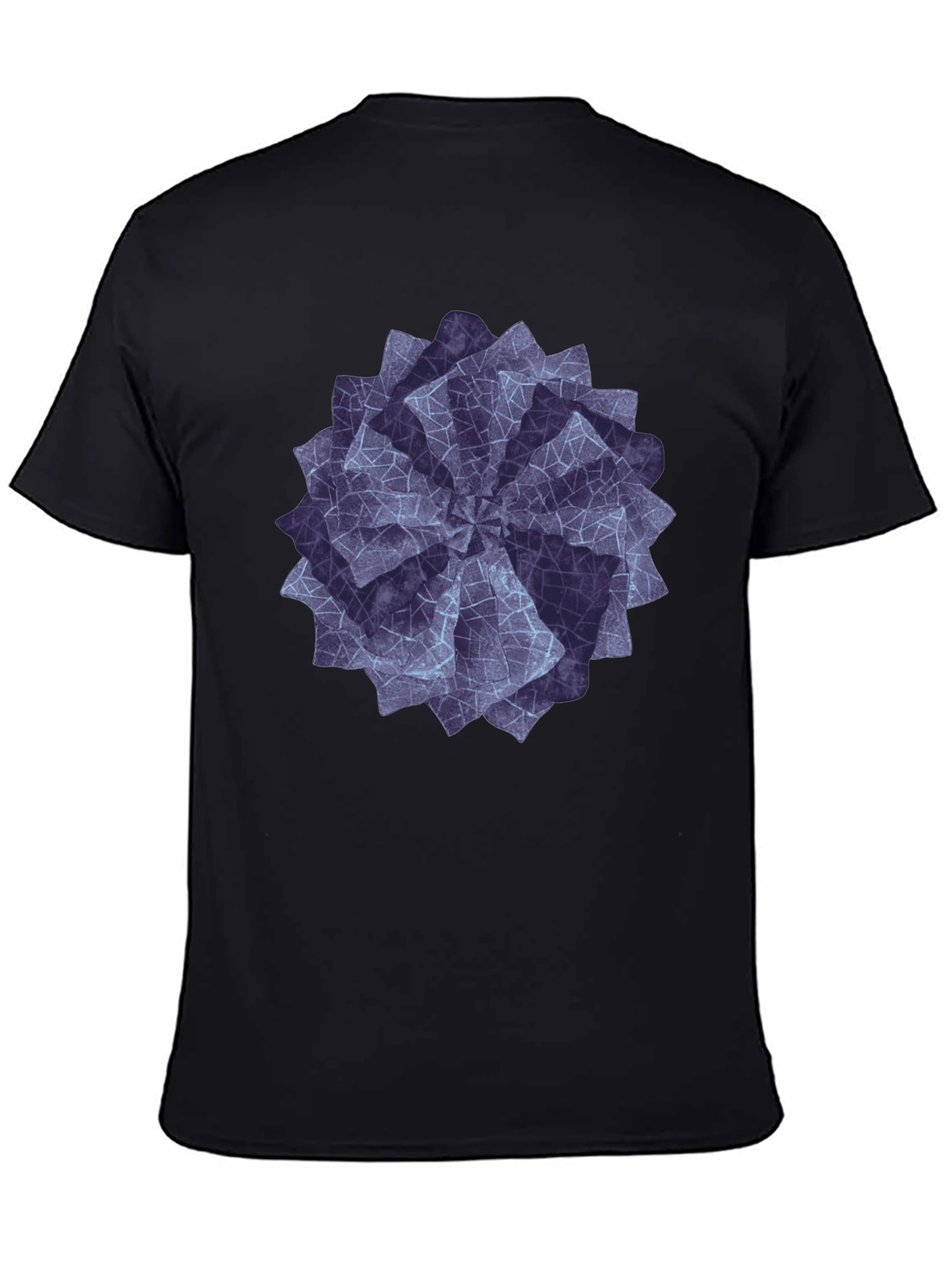 Geometric Print Black T-Shirt