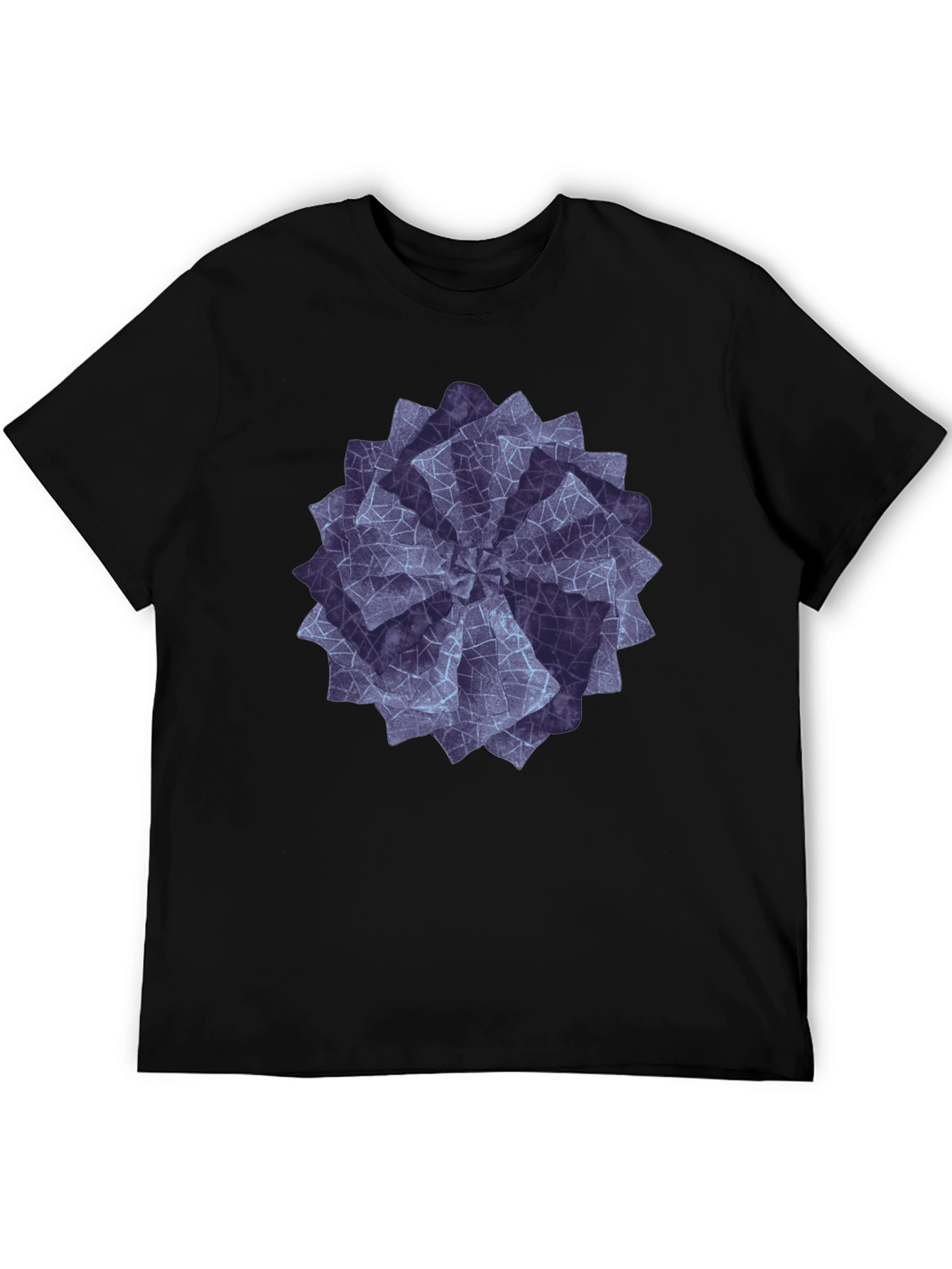 Geometric Print Black T-Shirt