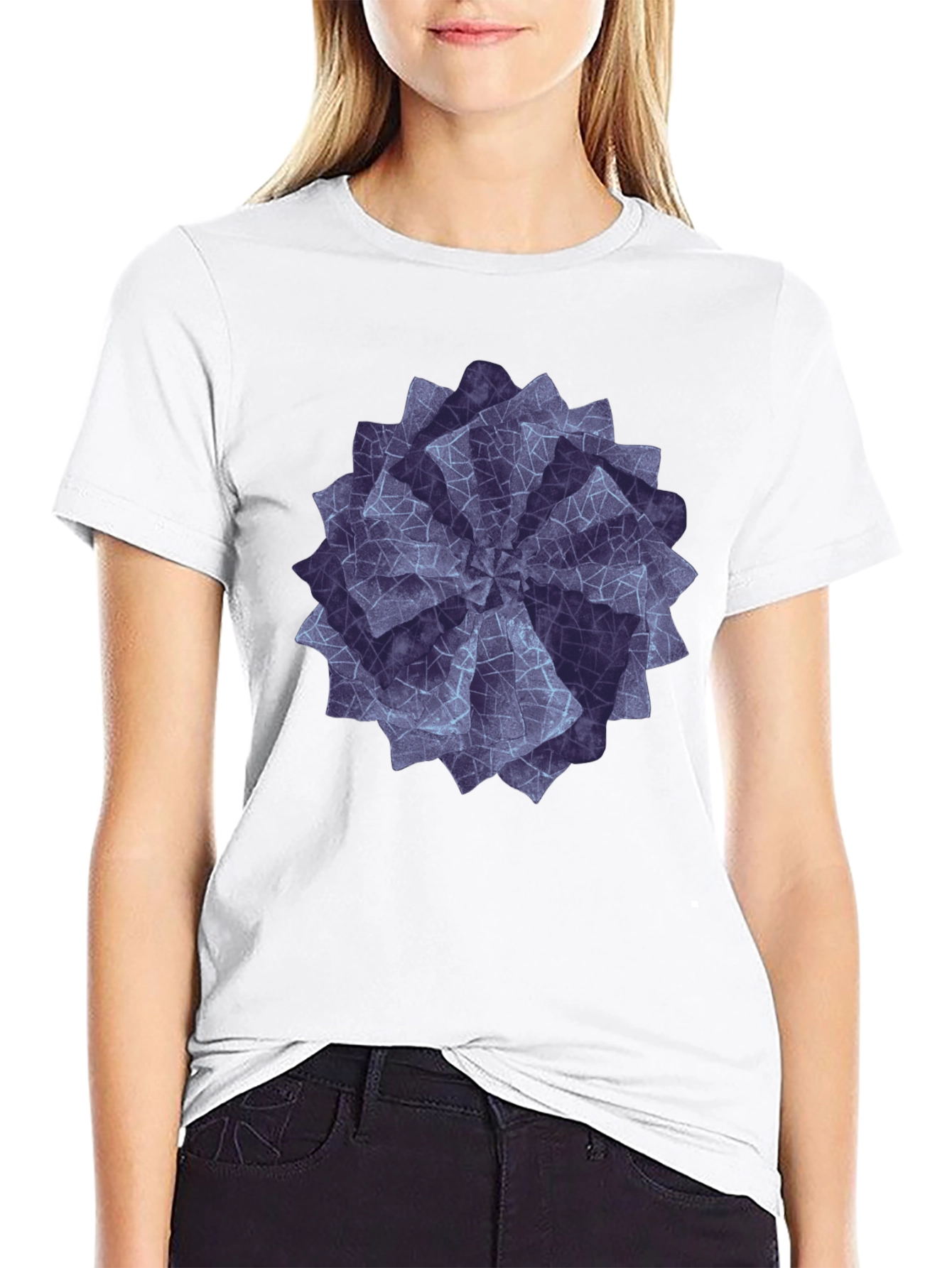 Geometric Print Black T-Shirt