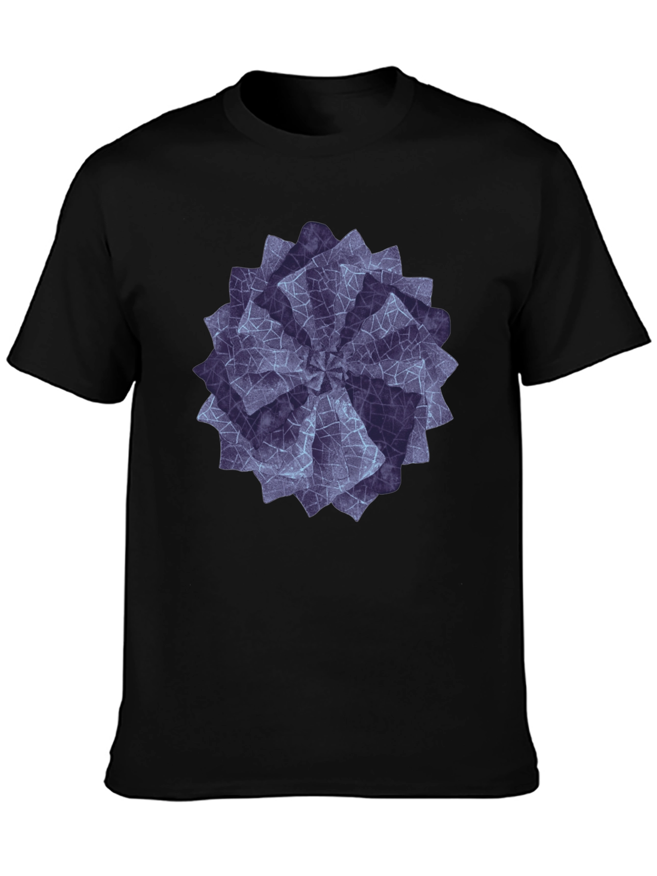 Geometric Print Black T-Shirt
