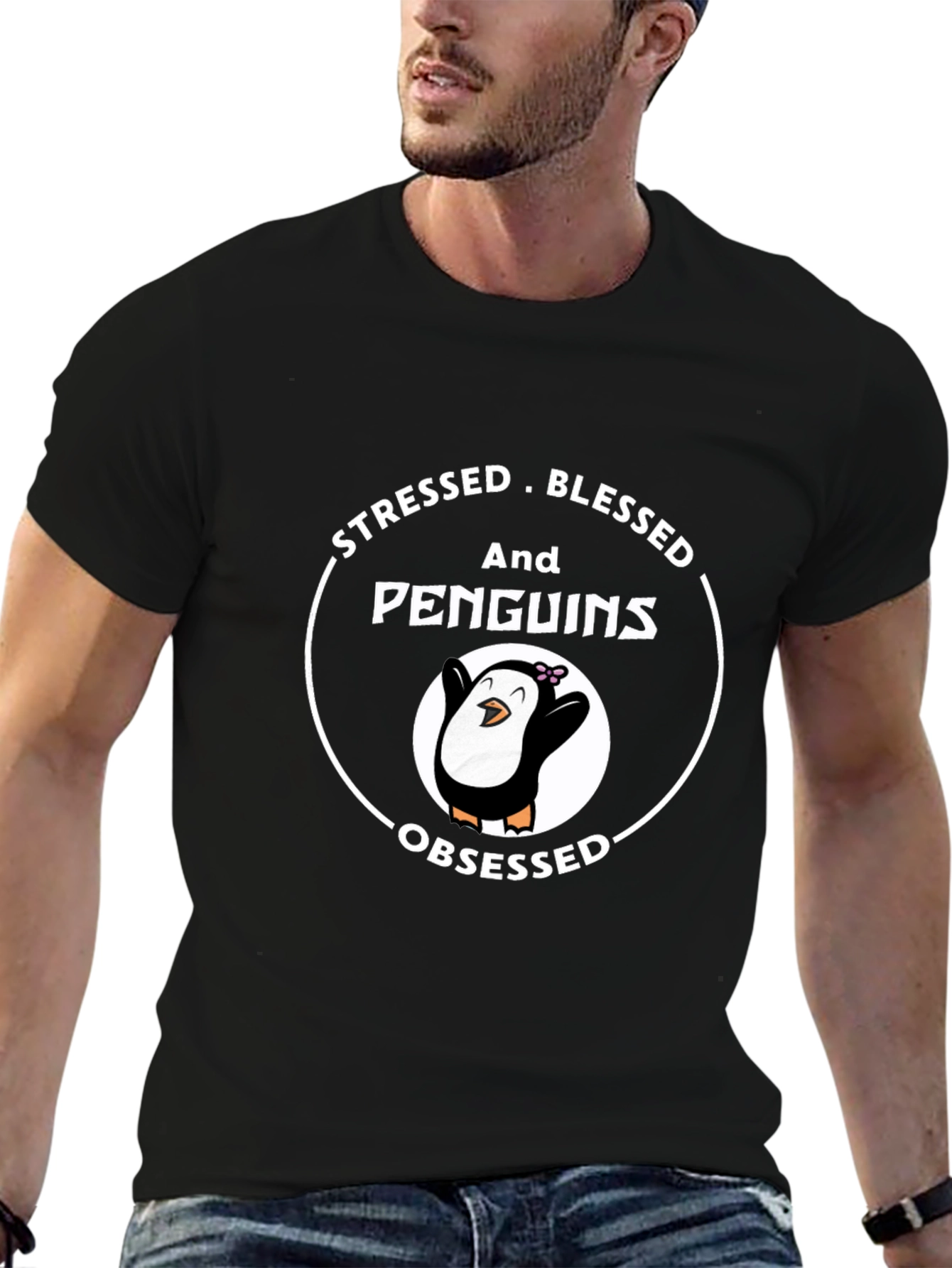 Stressed Blessed Penguins Obsessed T-Shirt