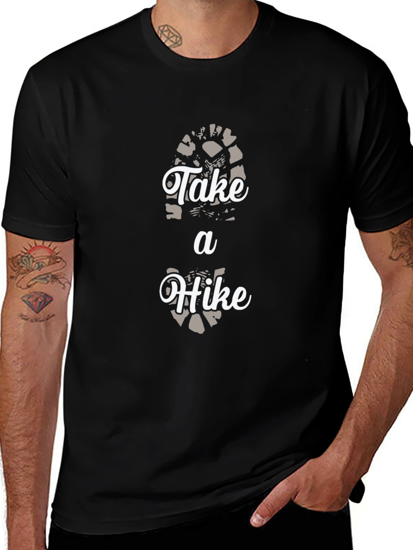 Take A Hike Graphic Tee - Black
