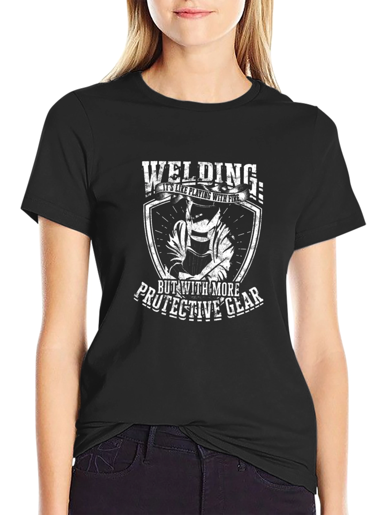 Welding Protective Gear Black T-Shirt