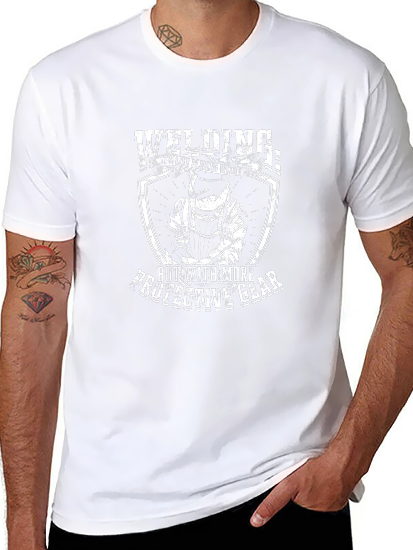 Welding Protective Gear Black T-Shirt