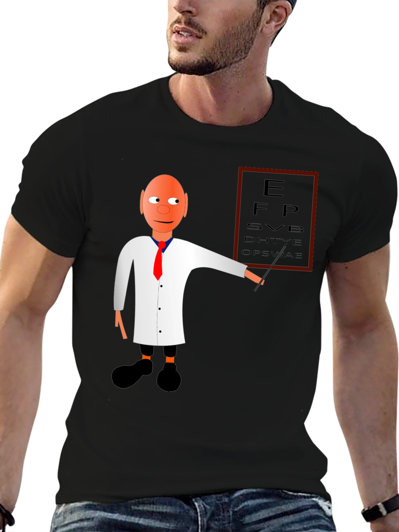 Eye Exam Cartoon Graphic T-Shirt