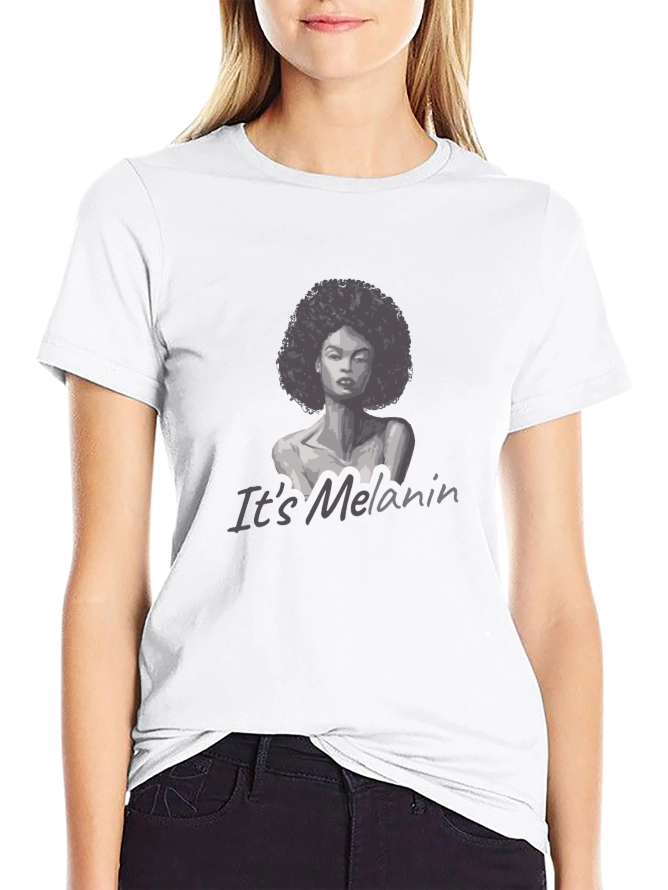 Melanin Woman Graphic T-Shirt - Black
