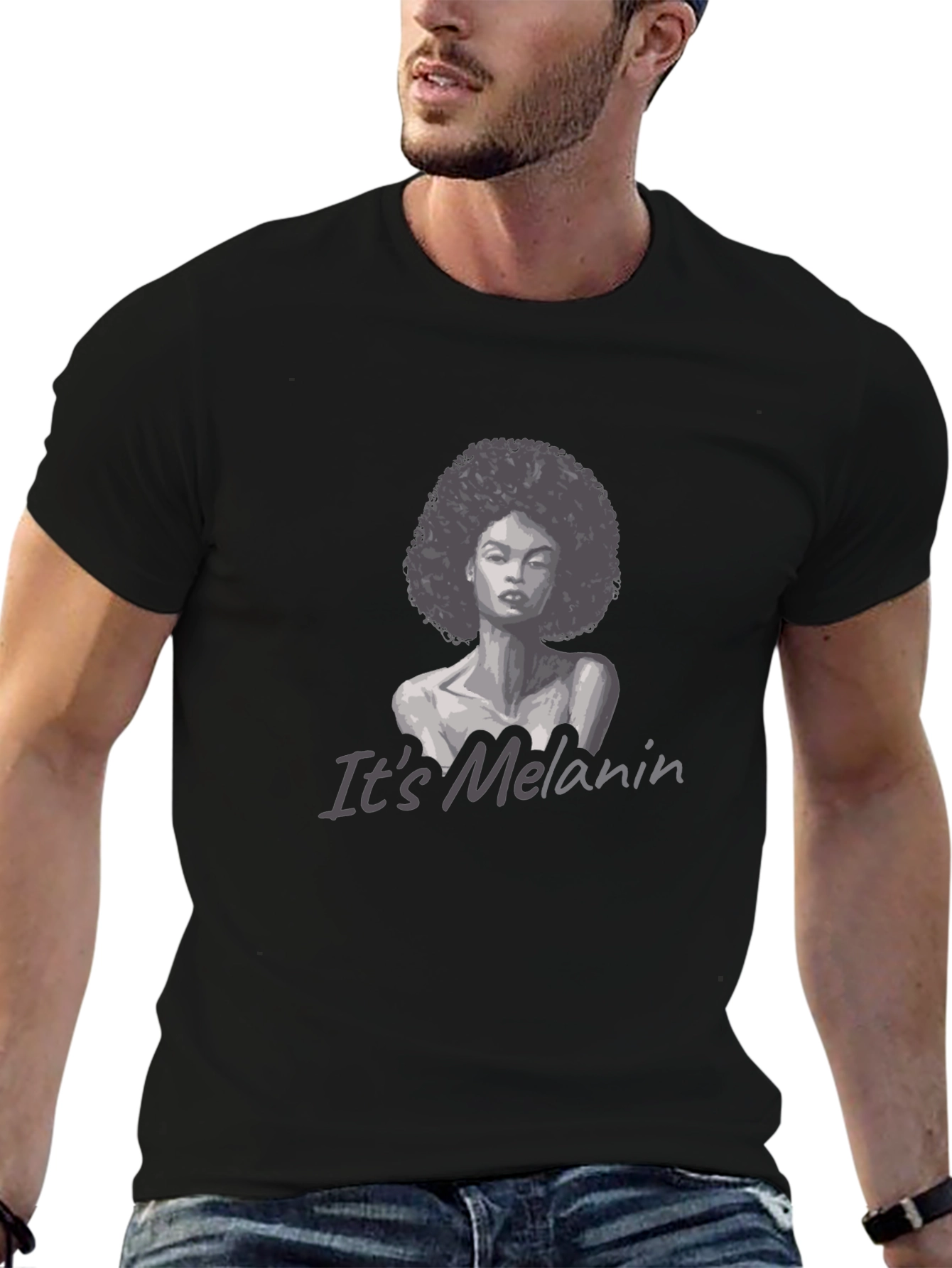 Melanin Woman Graphic T-Shirt - Black