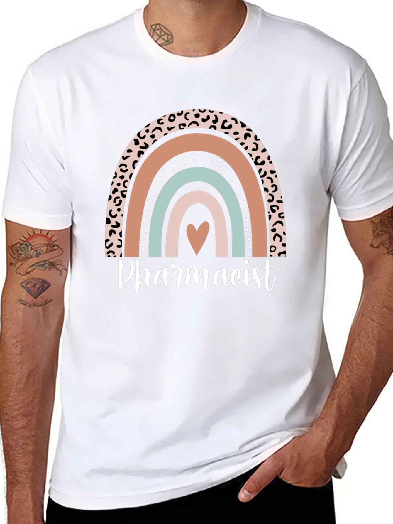 Pharmacist Rainbow Graphic T-Shirt - Casual & Cute
