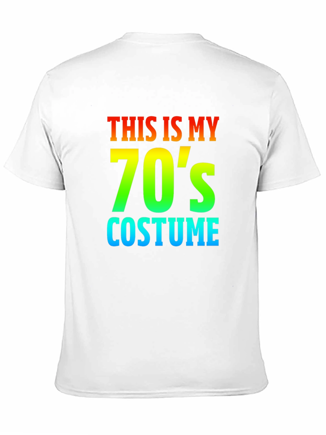 70s Costume Rainbow Text Graphic T-Shirt