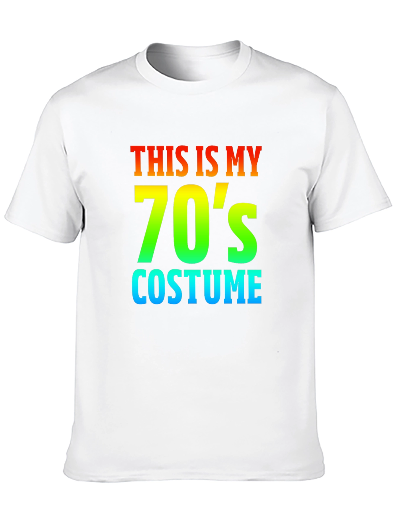 70s Costume Rainbow Text Graphic T-Shirt