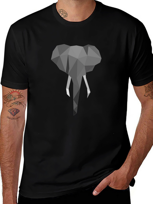 Geometric Elephant T-Shirt - Modern Graphic Tee