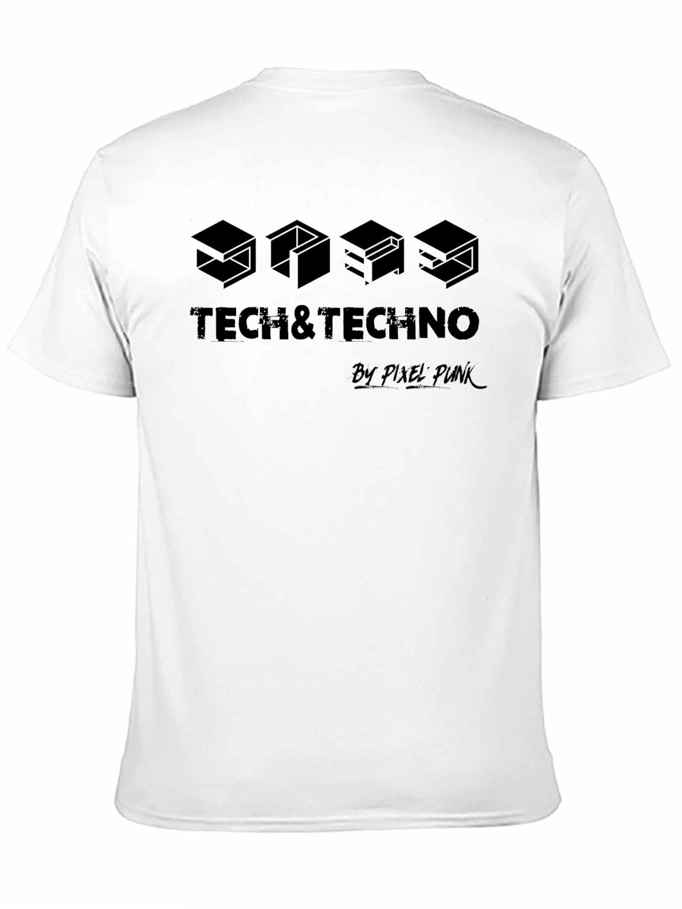 Tech & Techno Pixel Punk Black T-Shirt
