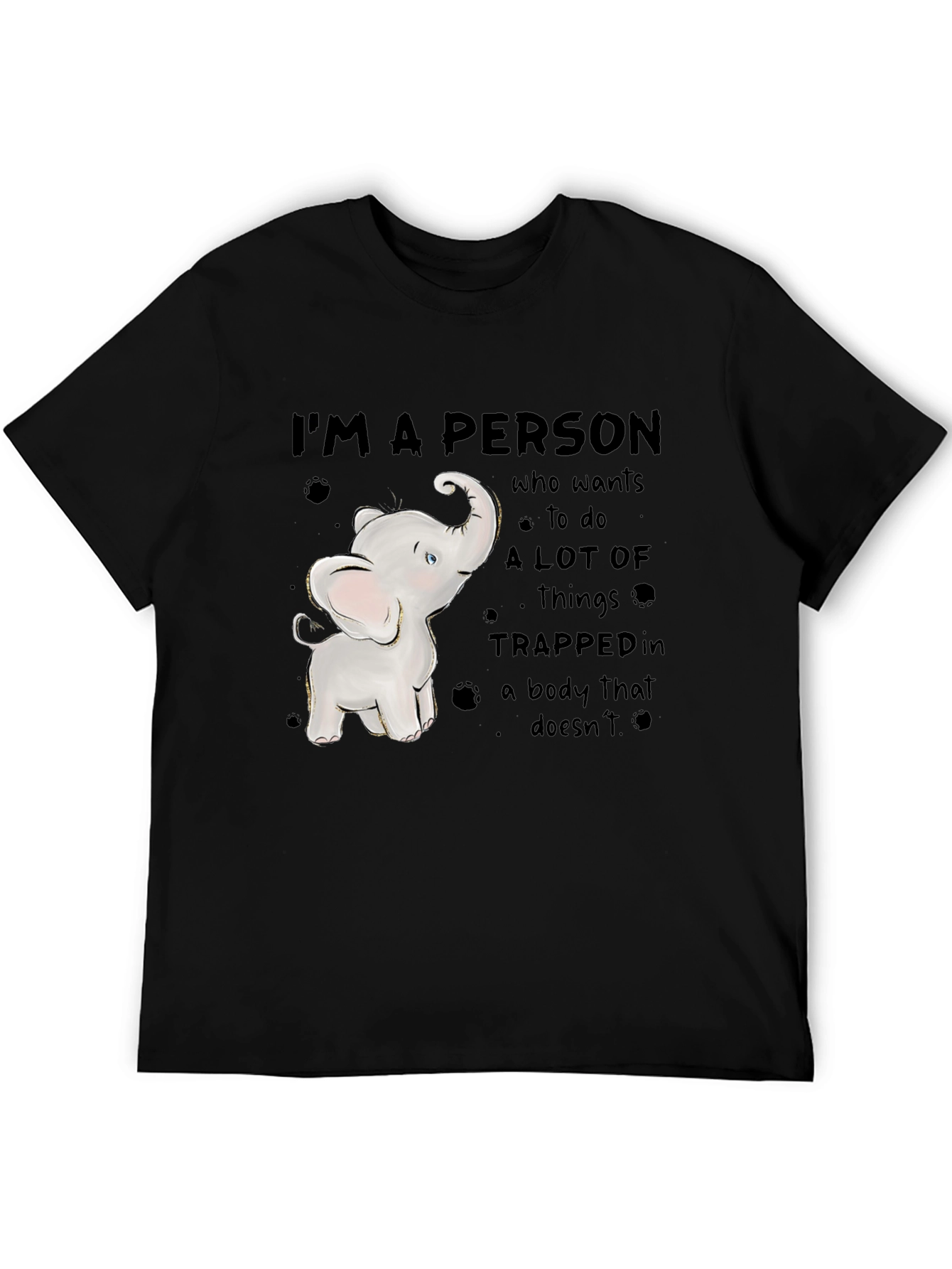 Elephant Person T-Shirt - Trapped in Body Design